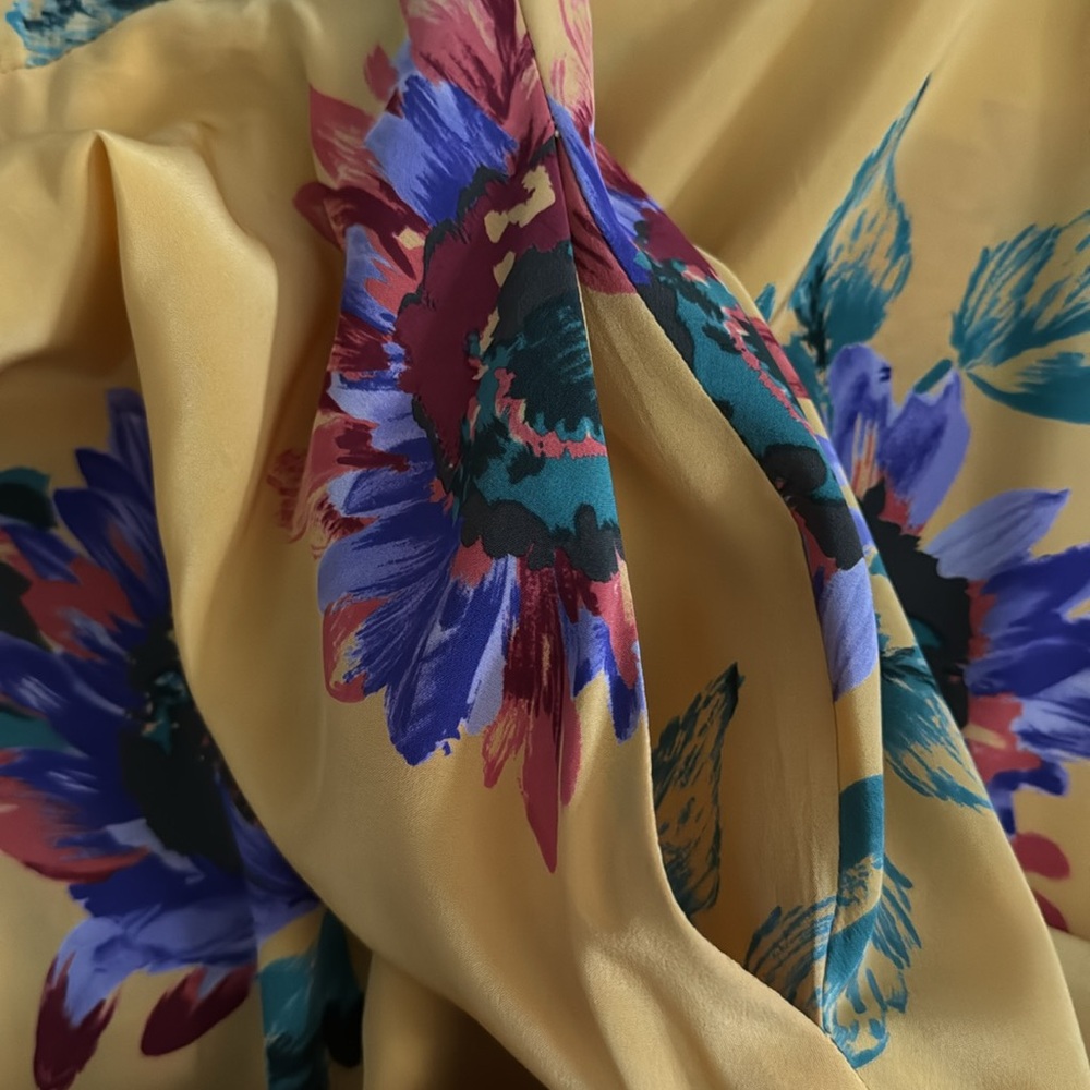 VINTAGE LIZ CLAIBORNE SILK FLORAL DRESS - Picture 11 of 11